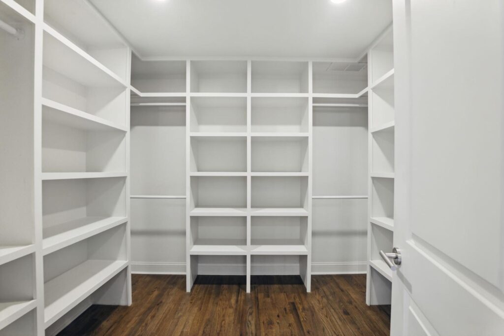Dressing room in a custom home built by VIBE Luxury Homes in Asbury Park, Atlanta