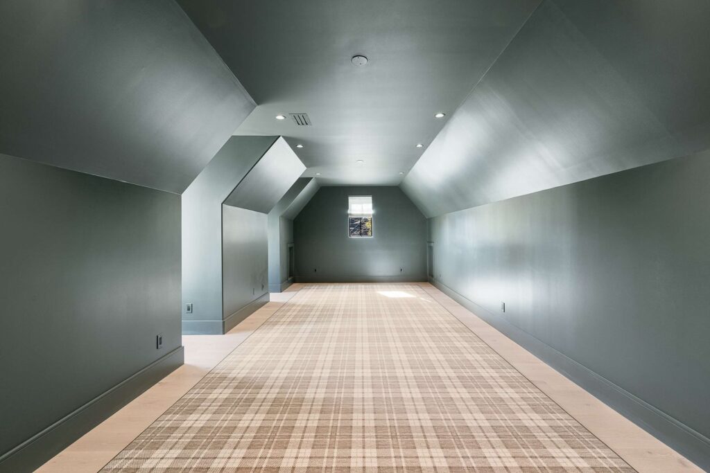 Media room in a custom home built by VIBE Luxury Homes in Brookhaven, Atlanta