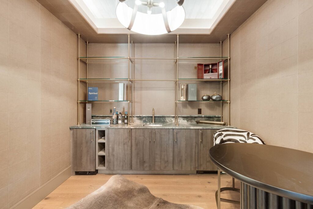 Wet bar in a custom home built by VIBE Luxury Homes in Brookhaven, Atlanta