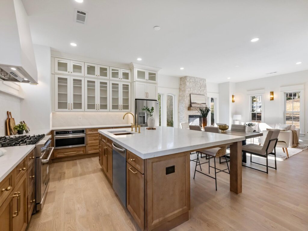 Kitchen in a custom home built by VIBE Luxury Homes in Sexton Woods, Chamblee