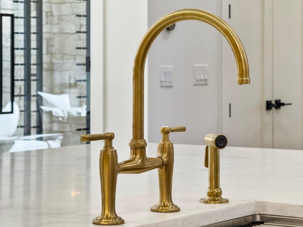 Brass fixture detail in a custom home built by VIBE Luxury Homes in Sexton Woods, Chamblee