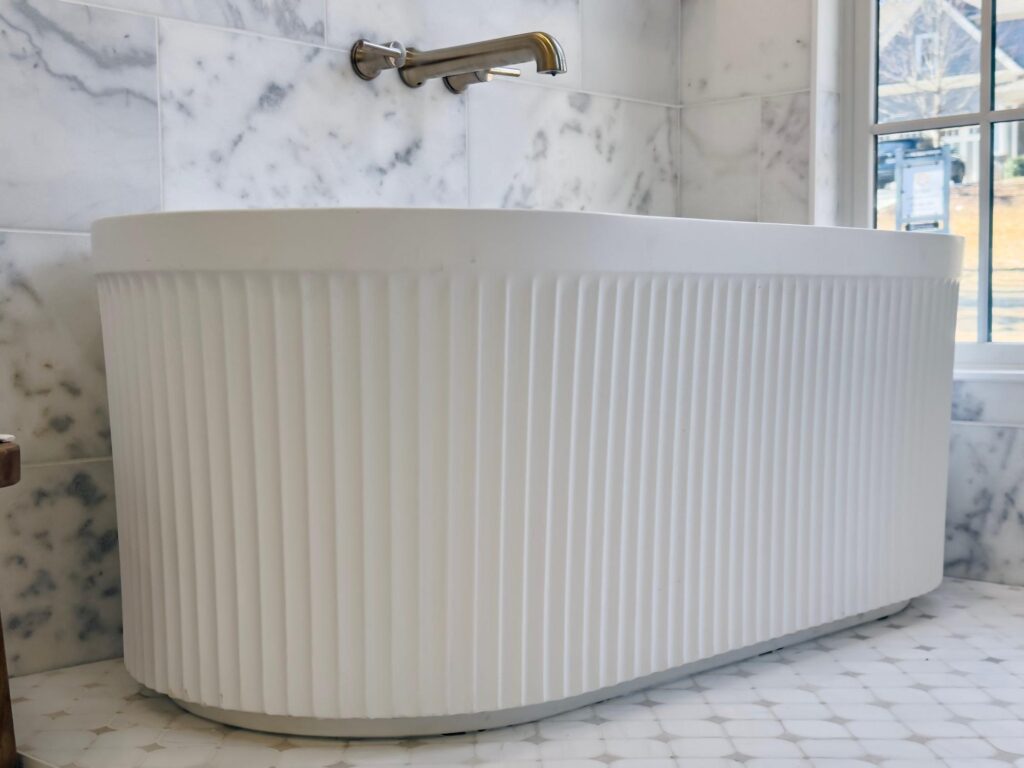 Soaking tub in a custom home built by VIBE Luxury Homes in Sexton Woods, Chamblee