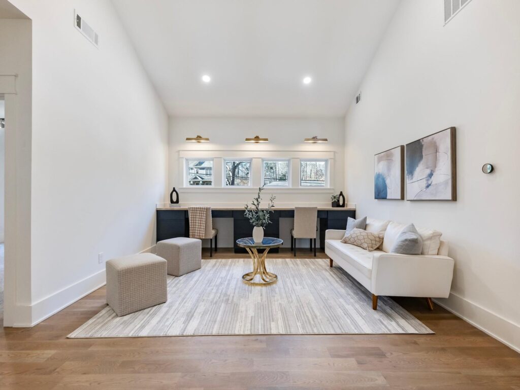 Upstairs loft in a custom home built by VIBE Luxury Homes in Sexton Woods, Chamblee
