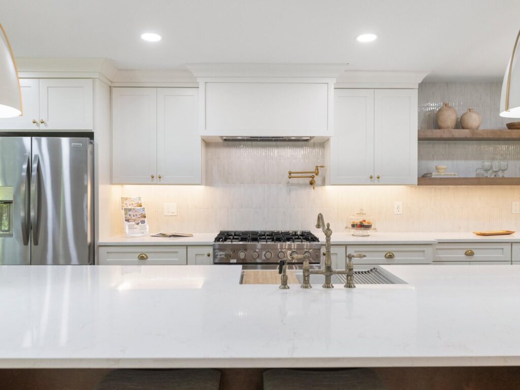 Kitchen detail in a whole-home renovation by VIBE Luxury Homes in the Sherbrooke neighborhood, Atlanta