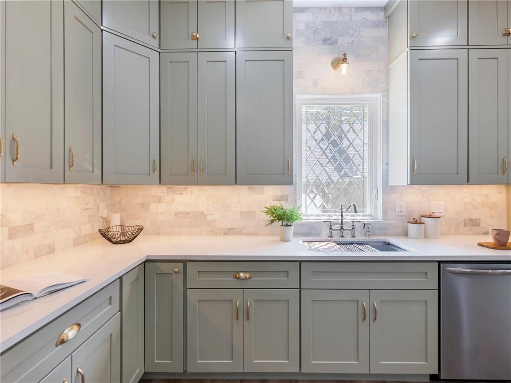 Kitchen detail in a bungalow renovation by VIBE Luxury Homes in Atlanta’s West End